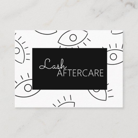 Visite Extensions Lash Carte de suivi (Devant)