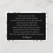 Visite Extensions Lash Carte de suivi (Dos)