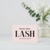 Visite Eyelash Extensions Lash carte de soins postérieurs (Debout devant)