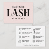 Visite Eyelash Extensions Lash carte de soins postérieurs (Devant / Derrière)