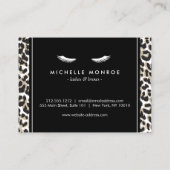 Visite Eyelashes avec carte de suivi Empreinte de léopard (Dos)