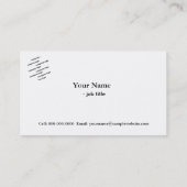 Visite faire votre propre carte de visite, nom et logo (Dos)