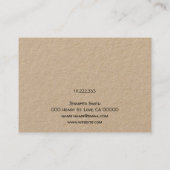 Visite Fait à la main avec le détenteur de la carte d'aff (Dos)