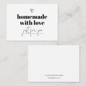 Visite Fait Maison Avec Carte de remerciements D'Amour (Devant / Derrière)