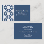 Visite Fancy Diva Carte de visite, Royal Blue (Devant / Derrière)