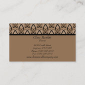 Visite Fashion Carte de visite, Chocolat Brown (Dos)
