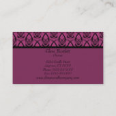 Visite Fashion Forward Carte de visite, Radiant Fuchsia (Dos)