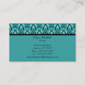 Visite Fashion Forward Carte de visite, Turquoise doux (Dos)