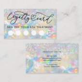 Visite fausse parties scintillant opal carte de fidélité (Devant / Derrière)