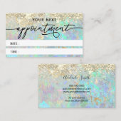 Visite fausse parties scintillant opale texture carte de  (Devant / Derrière)