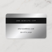 Visite Faux argent carte de crédit métallique (Dos)