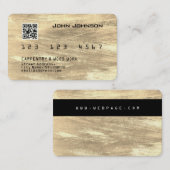 Visite Faux carte de crédit ou de débit parait en bois (Devant / Derrière)