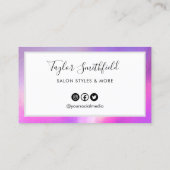 Visite Faux Coeurs Holographiques Carte de fidélité perso (Dos)