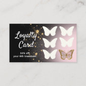 Visite faux papillon de parties scintillant de carte de f (Devant)