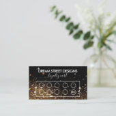 Visite Faux Parties scintillant Gold & Black Carte de fid (Debout devant)