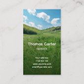 Visite Ferme de vache, boeuf frais, fermier carte de visi (Dos)