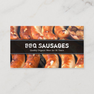 Visite Fermer Photo de saucisses sur BBQ - Carte de visit