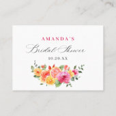 Visite Festive Flower Lumineux Devinez Combien De Carte D (Dos)