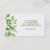 Visite feuille d'arbre simple belle conception carte de v (Dos)