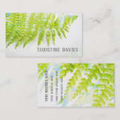 Visite Feuille de fougère, plante exotique, carte de (Devant / Derrière)