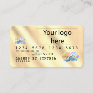 Visite Feuille d'or Carte de crédit ajouter votre logo ho