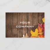 Visite Feuilles d'automne sur le modèle de carte de visit (Devant)