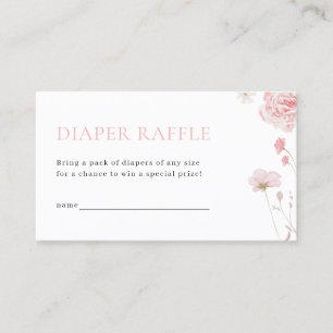 Visite Fille rose Baby en fleur Carte Raffle de couches e