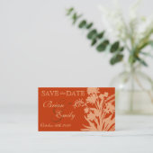 Visite Fleur de pêche orange enregistrer la date carte de (Debout devant)