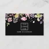 Visite Fleur sauvage QR Code Social Media Icon Carte de v (Devant)