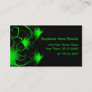 Visite Fleurs tourbillonnantes vert clair sur le carte de