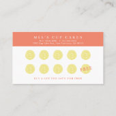 Visite Floral Citron Motif Cute Carte de fidélité jaune (Dos)