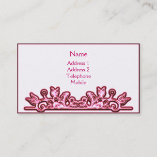 Visite Florish élégant dans les roses - carte de profil