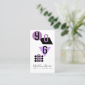 Visite Formes géométriques Yoga Instructeur Carte de visi (Debout devant)