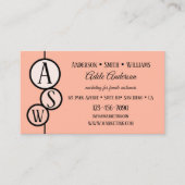 Visite Formes personnalisées Coral rose Modèle Carte de v (Devant)