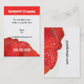 Visite Fraise - Modèle de carte (Devant / Derrière)