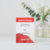 Visite Fraise - Modèle de carte (Debout devant)