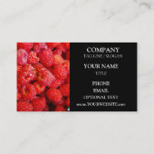 Visite FRAMBOISES ROUGES JUTEUSES - modèle de carte de (Dos)