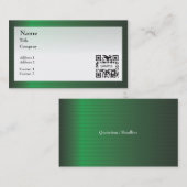 Visite Frontière de rayure de vert de modèle de carte de (Devant / Derrière)