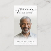 Visite Funérailles Forever Hearts Photo Carte de prière m (Devant)