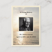 Visite Funérailles Memorial Ocean Sunrise - Carte de priè (Devant)