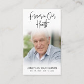 Visite Funérailles modernes Coeurs Forever Carte de prièr (Devant)