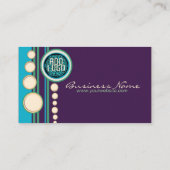 Visite Funky Purple Green & Blue avec Logo Carte de visit (Dos)