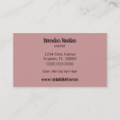 Visite Funky Retro Bloom Carte de visite, Mauve (Dos)