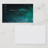 Visite Galaxy Space Turquoise Kokopelli Logo Carte de vis (Devant / Derrière)