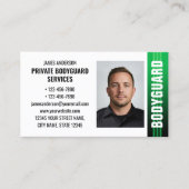 Visite Garde du corps Services de sécurité Carte d'identi (Devant)