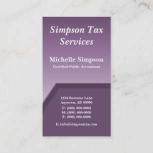 Visite Geo Tech Carte de visite, Eggplant