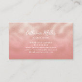 Visite Glam Dusty Parties scintillant rose Carte de visit (Dos)