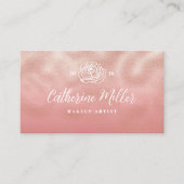 Visite Glam Dusty Parties scintillant rose Carte de visit (Devant)