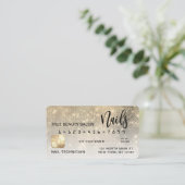 Visite Glam Gold Sequin Parties scintillant Carte de créd (Debout devant)