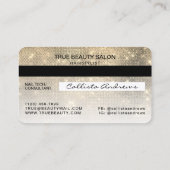 Visite Glam Gold Sequin Parties scintillant Carte de créd (Dos)